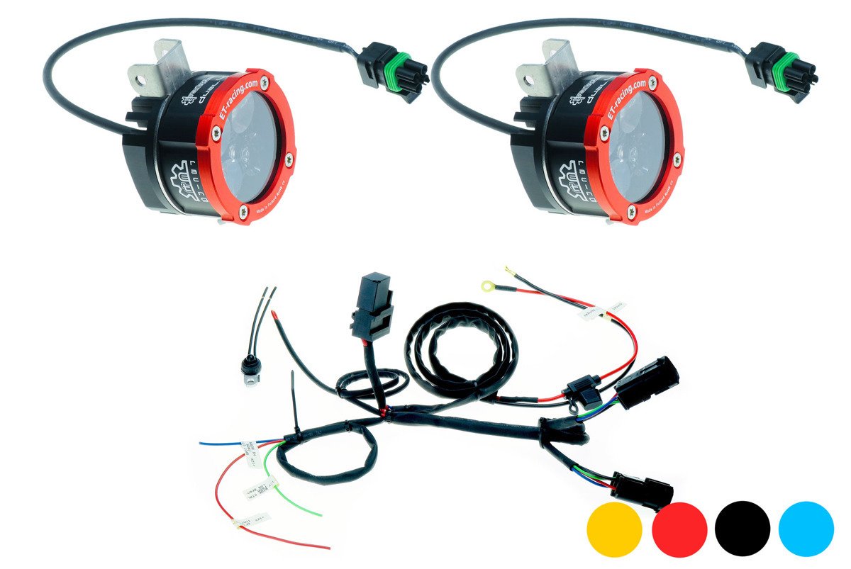 Set 2x Led Lamp Dual.4 with BMW halogen mount + harness