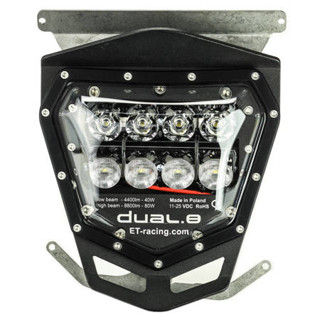 LED lamp Headlight Dual.8 KTM 690 2012-2016 only FUEL INJECTION engine BLACK
